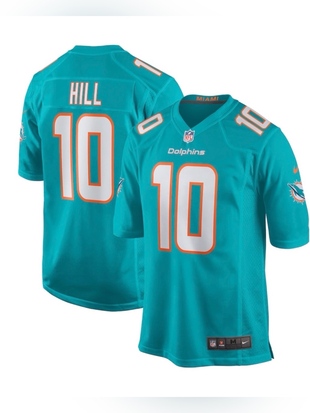 Nike Tyreek Hill Miami Dolphins Game Jersey Mens 3XL Aqua Blue Football NWT New